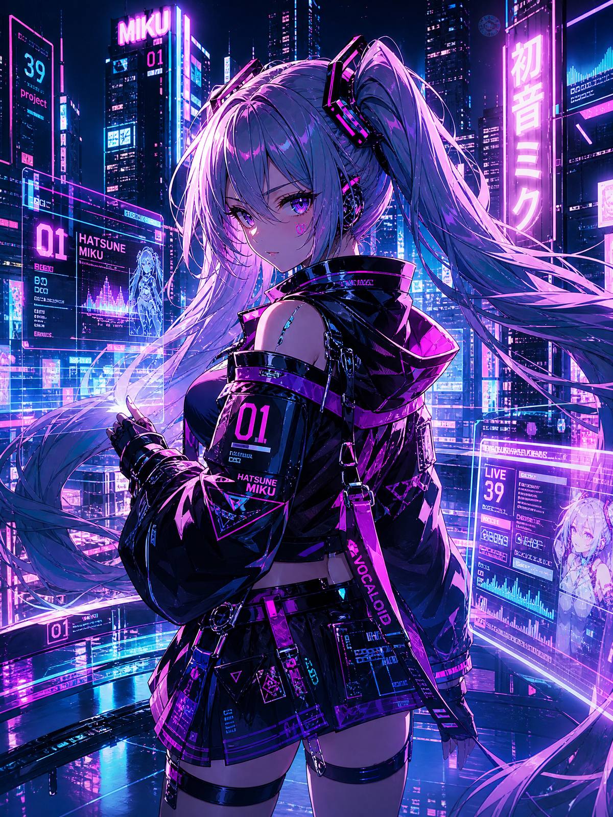 猎奇AI动漫-赛博少女